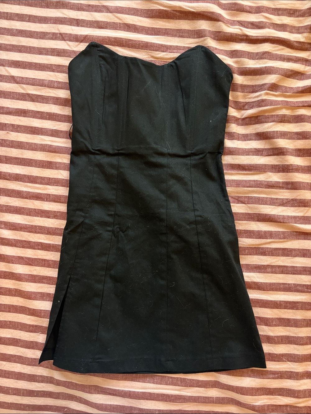 White Fox Classic Black Strapless Mini Dress